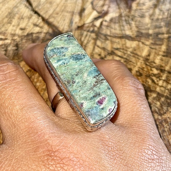 Ruby Fuchsite Ring Size 7 1/4 - Picture 4 of 8